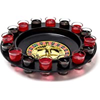 Relaxdays- Juego de Beber- Color Rojo-Negro (10010182)